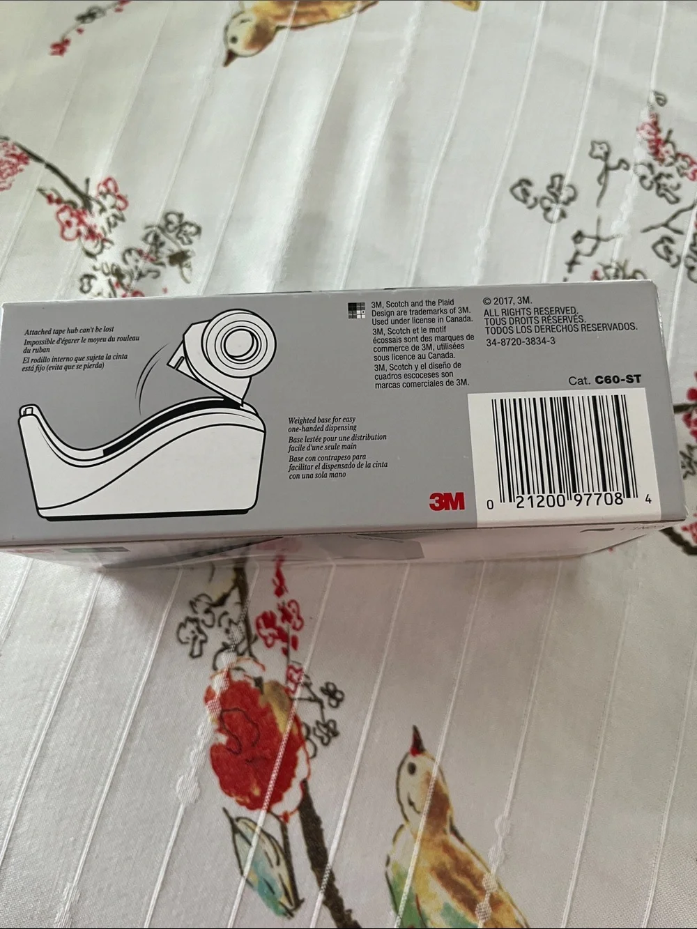 Scotch 3M Silver and Black Desktop Tape Dispenser
